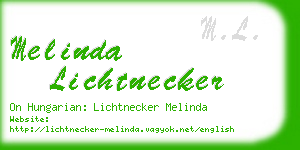 melinda lichtnecker business card